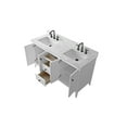thumbnail image 3 of Vanity Art 60" Bathroom Vanity with Sink, Freestanding Storage Cabinet with Engineered Marble Top, Flip Down Tray, Drawer, and Shelve, 3 of 8