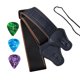 thumbnail image 4 of Correa de guitarra ajustable de algodón Correa de hombro de guitarra eléctrica Correa de guitarra cómoda con para guitarra acústica eléctrica popular Guitarra baja (marrón), 4 of 5