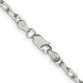 thumbnail image 3 of 925 Sterling Silver 3.5mm Fancy Diamond-cut Open Link Cable Chain Bracelet, 3 of 5