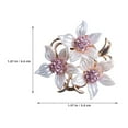 thumbnail image 2 of Masteelf 2pcs Women Brooch Pin Flower Brooch with Rhinestones Lapel Pin Crystal Brooch Pins for Women Wedding Party Brooch Flower Pins Elegant Pins Jewelry Accessories, 2 of 8