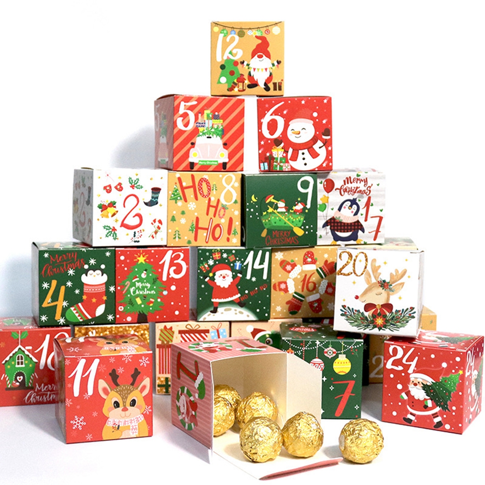 2022 Christmas Advent Calendar Boxes 24 Days Card Paper Advent 2022 Christmas Advent Calendar Boxes 24 Days Card Paper Advent