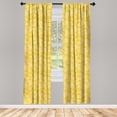 thumbnail image 4 of Ambesonne Floral Window Curtains, Yellowish Roses Pattern Art, Each 28" W x 95" L, Earth Yellow Pale Orange, 4 of 4