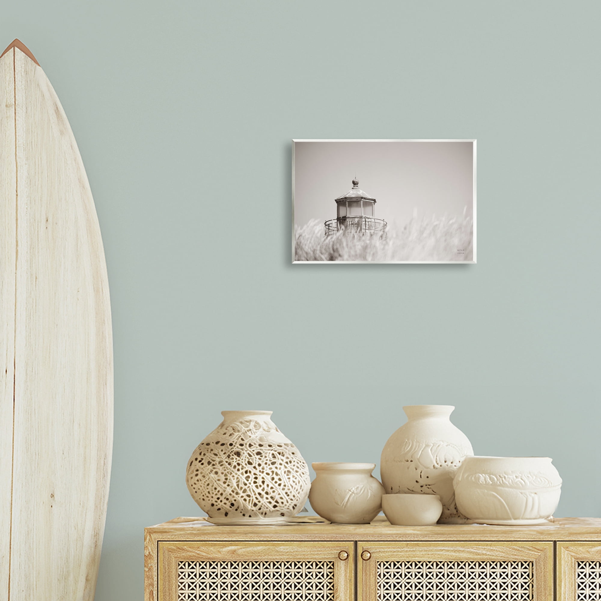 Stupell Industries Swaying Reeds & Lighthouse Landscape Photography Unframed Art Print Wall Art, 15 x 10
