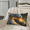 thumbnail image 5 of Lsque Golden White Fire Dragon Pattern Pillow Case – Soft & Cozy Throw Pillow Cover, Hypoallergenic Cushion Case for Sleeping Women with Envelope Closure-16"x24", 5 of 6