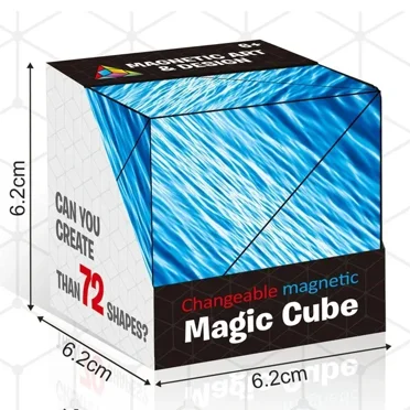 Variety Geometric Changeable Magnetic Magic Cube Anti Stress 3D Hand Flip Puzzle Cube Kids Stress Reliever Fidget Toy