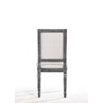 thumbnail image 4 of Leventis Cream Linen & Weathered Gray Finish Side Chair (Set of 2), 4 of 6
