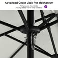 thumbnail image 4 of PURPLE LEAF 15ft Patio Market Umbrella with Base Double-Sided Sun Beach Umbrellas with Crank for Pool Beach Deck Backyard Cream, 4 of 8