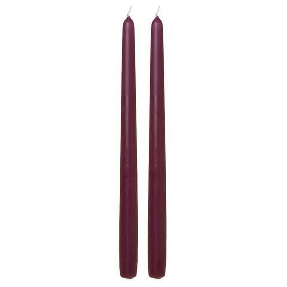 12" Taper Candles Purple Unscented 2pc