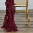 thumbnail image 5 of Efavormart 5pcs Chiffon Burgundy Curly Chair Sashes For Home Wedding Birthday Party Dance Banquet Event Decoration, 5 of 10