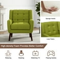 thumbnail image 2 of UIXE Modern Accent Chair Indoor Upholstered Armchair for Living Room Comfy Arm Chair Single Sofa Set, Green, 2 of 6