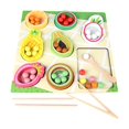 thumbnail image 2 of Juguete de clasificación de colores, juego de cuentas de tablero de madera, clasificación de colores, juguete cognitivo de frutas Montessori para, 2 of 9