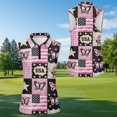 thumbnail image 5 of Aplkyhs Pink 250th Anniversary Matching Couple Golf Shirts Quick Dry Women's Matching Hawaiian Golf Shirt for Couple Machine Washable Suitable for Tennis Enthusiasts Lightweight, 5 of 6