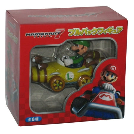 Nintendo Super Mario Kart 7 Luigi Pull Back N Go Car Racer Toy Figure