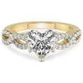 thumbnail image 3 of 5 Carat IGI Certified Heart Shape Lab Grown Diamond Engagement Ring | 14K Yellow Gold |Lorene Twisted Shank Diamond Ring | FG-VS1-VS2 Quality Friendly Diamonds, 3 of 4
