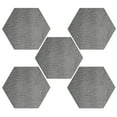 thumbnail image 1 of Furnish My Place Abstract Contemporary Stripes Modern Plush Two Tone High Low Pattern Rug, Abstract Area Rug, Pet-Friendly Carpet, Made in USA - Easy Fit Light Grey, 2' Hexagon - Set of 3, 1 of 5