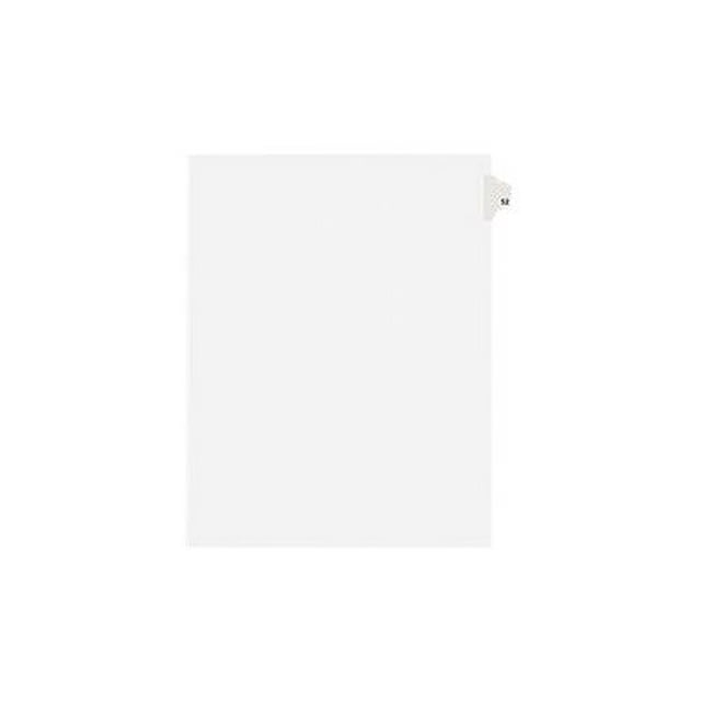 Avery Style - Divider - pre-printed: 52 - tabbed - white (pack of 25)