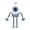 Blue, variant on IFRINID Portable Robot Fan with LED Light and Flexible Suction Arms, USB Rechargeable Desk Fan with 5 Speeds