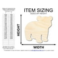 thumbnail image 2 of Unfinished Wood Cute Polar Bear Shape 30" / 1/4", 2 of 3
