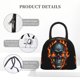 thumbnail image 4 of Fotbe Flame Metal Skull Bolsa de Almuerzo con Estampado, Lonchera Aislada, Contenedor de Comida Reutilizable Tipo Cooler a Prueba de Fugas, 4 of 6