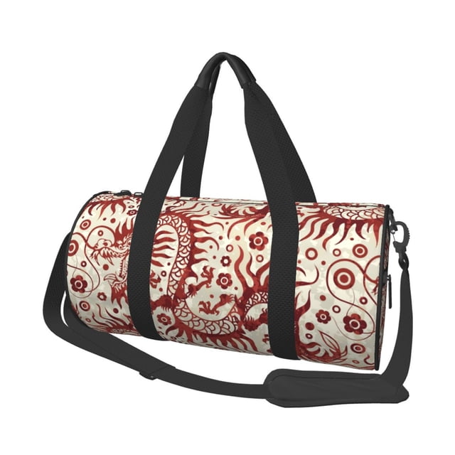 Balery Dragons1 Bolsa de Gimnasio para Mujeres y Hombres, Bolsa de Viaje Impermeable, Bolsa de Fin de Semana con Compartimento para Zapatos y Bolsillo Húmedo