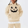 thumbnail image 2 of Girls Oversized Hoodies Halloween Pumpkin Graphic Hooded Sweatshirts Teen Kids Cute Funny Pullover Tops Cotton Casual Fashion Sweater, 2 of 6