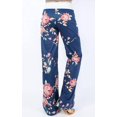 thumbnail image 2 of Women's High Waist Casual Floral Print Drawstring Wide Leg Pants, 2 of 6
