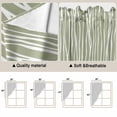 thumbnail image 5 of Green Waves Stripes Swag Valances for Windows, Kitchen Curtains 36 Inch Length 2 Panels Set, Vintage Minimalist Lines Texture Short Curtains for Small Windows Rod Pocket Cafe Curtains Drapes 28"x36", 5 of 8