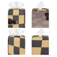thumbnail image 2 of Saiise Chess Board With Pawns Pattern Square Leather Tissue Box Cover for Home Office Car Table, PVC Waterproof Durable Stylish Design, 2 of 7