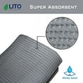 thumbnail image 2 of LITO Linen And Towel 100% Organic Cotton Waffle Bath Towels| Ultra Absorbent Fast Drying Soft Lightweight Towel| Premium Luxury Bath Sheet| Towel For Hotel, Travel| Glacier Grey| 28x55 inch| Pack Of 2, 2 of 5