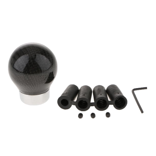 Manija Universal Shamjiam Pomo Palillo Engranaje Coche Fibra de Carbono Negro