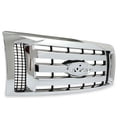 thumbnail image 3 of Chrome Front Bumper Grille Assembly Cover Guard Grill For 2009- 2014 Ford F-150 Plastic Shell/Black Insert XLT Model Replaces 9L3Z8200D FO1200511, 3 of 7