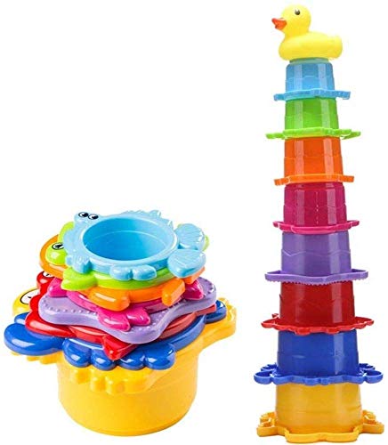 Stacking Cup Bath Toys For Baby, Toddlers, And Kids, Stack-Up Cups In ...