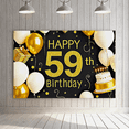 thumbnail image 5 of Glamorous Golden 59th Birthday Banner with Balloons Cake and Gifts Backdrop for Birthday Party Decorations Photography Props Happy Birthday Celebrations, 5 of 6