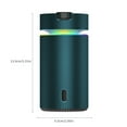 thumbnail image 2 of Désodorisant Intelligent pour Voiture, Diffuseur d'Huiles Essentielles Portable avec Arrêt Automatique, Concentration Réglable et Veilleuse Colorée, Mini Humidificateur pour Voiture, Bureau, Chambre de Bébé, Chambre (Gris Foncé), 2 of 8
