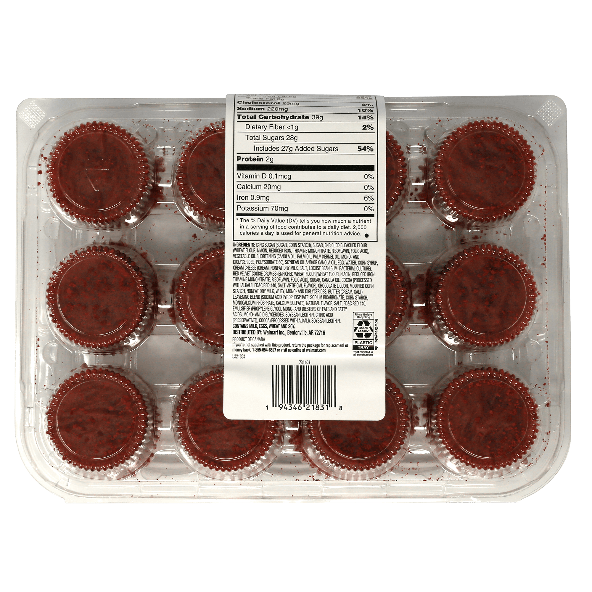 Freshness Guaranteed Red Velvet Mini Cupcakes, 10 oz, 12 Count