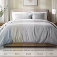 thumbnail image 4 of Bare Home Organic Cotton Duvet Cover Set - 400 Thread Count - Sateen Weave - Queen, Light Gray, 3-Pieces, 4 of 10