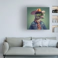 thumbnail image 2 of Canvas Wall Art - Sean Parnell 'Dino Cowboy' Wall Art for Living Room, Bedroom, or Office DÃ©cor by Trademark Fine Art - 18 x 18 Inches, 2 of 4