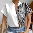 thumbnail image 4 of Camisa Ticfox Manga Corta Botones Mujer Suelta Casual L, 4 of 7