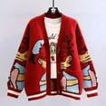 thumbnail image 4 of Disney Knitted Cardigan Japanese Donald Cartoon Sweaters for Women Coat Female Autumn and Winter Loose Wild Thicken Kawaii Tops, 4 of 5