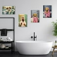 thumbnail image 5 of ZHONGYUTONG Bathroom Decor Cute Labrador Dog with Bath Towel Wall Art Funny Animal in Bathtub Picture Farmhouse Canvas Prints for Washroom Restroom (16.00" x 24.00"), 5 of 6