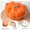 thumbnail image 2 of Pumpkin Dutch Oven 4-Quart - Enameled Cast Iron Pot with Lid, Stovetop & Oven Safe, Double Handles for Fall Cooking & Thanksgiving Decor, 2 of 8