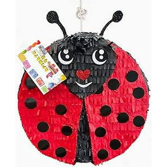 APINATA4U First Birthday Ladybug Pinata 16" Love Bug Themed Party