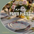 thumbnail image 5 of Crown Display 40-Piece Meadow Fancy Disposable Party Plates - 8" and 10" Paper Plates, 5 of 7