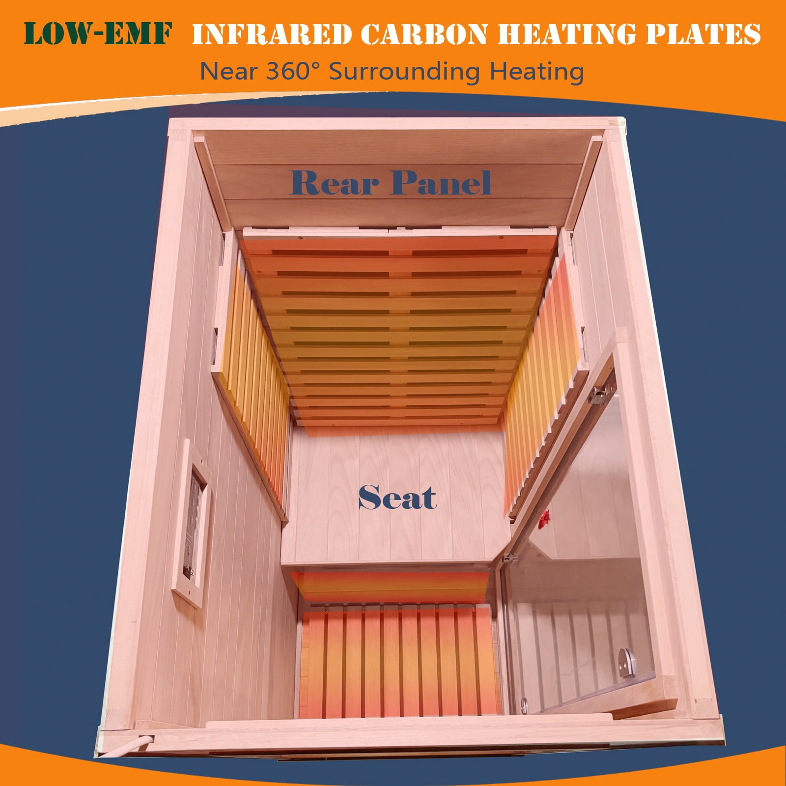 Seizeen Dry Sauna for Home, 1120W Far Infrared Saunabox with 7