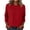 Red, variant on LIaqionyy Women Tops Long Sleeve Blouses Casual Crew Neck Pleated Tunic Shirts Loose Fashion Business Clothes