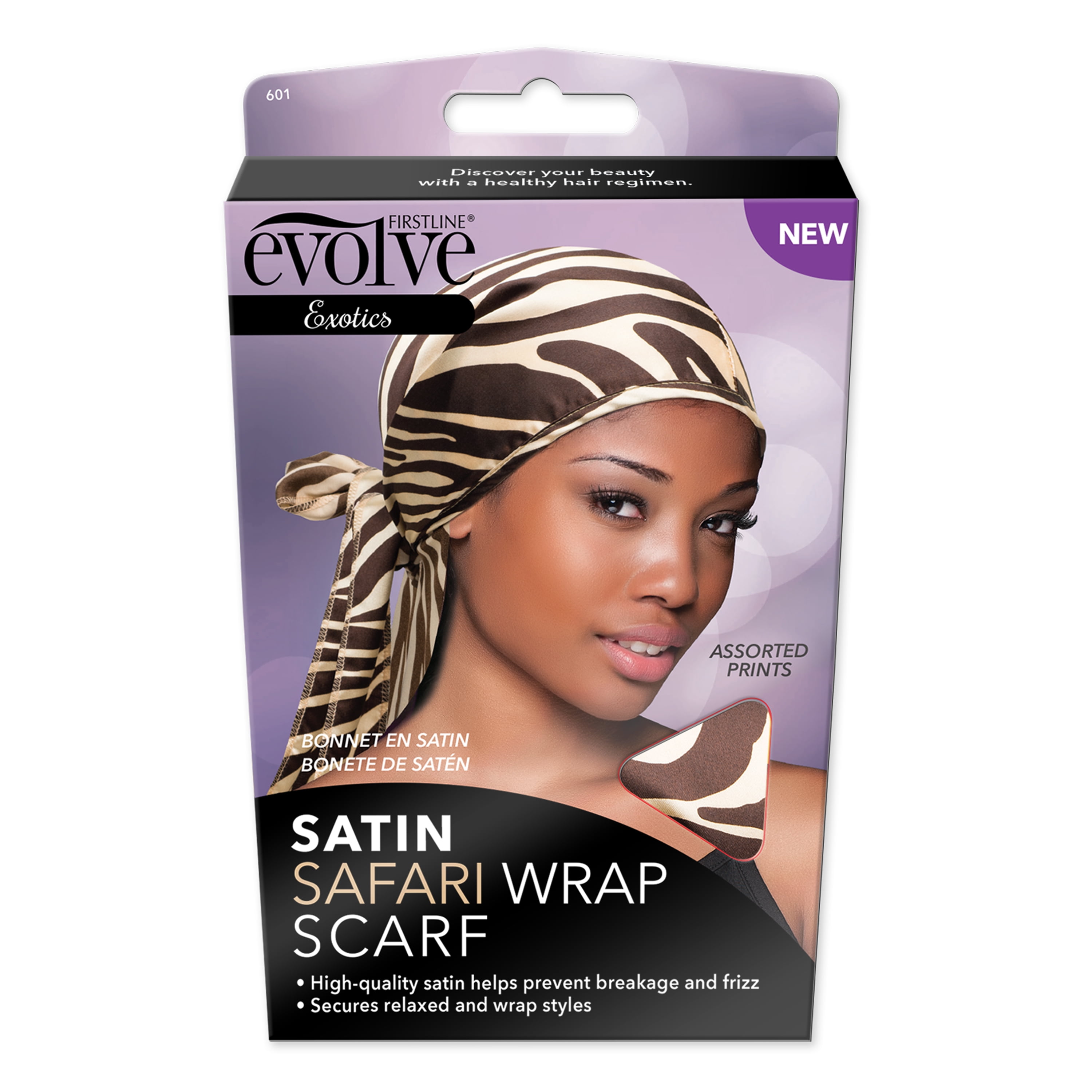 Evolve Satin Wrap Scarf, Leopard Print, 1 Count