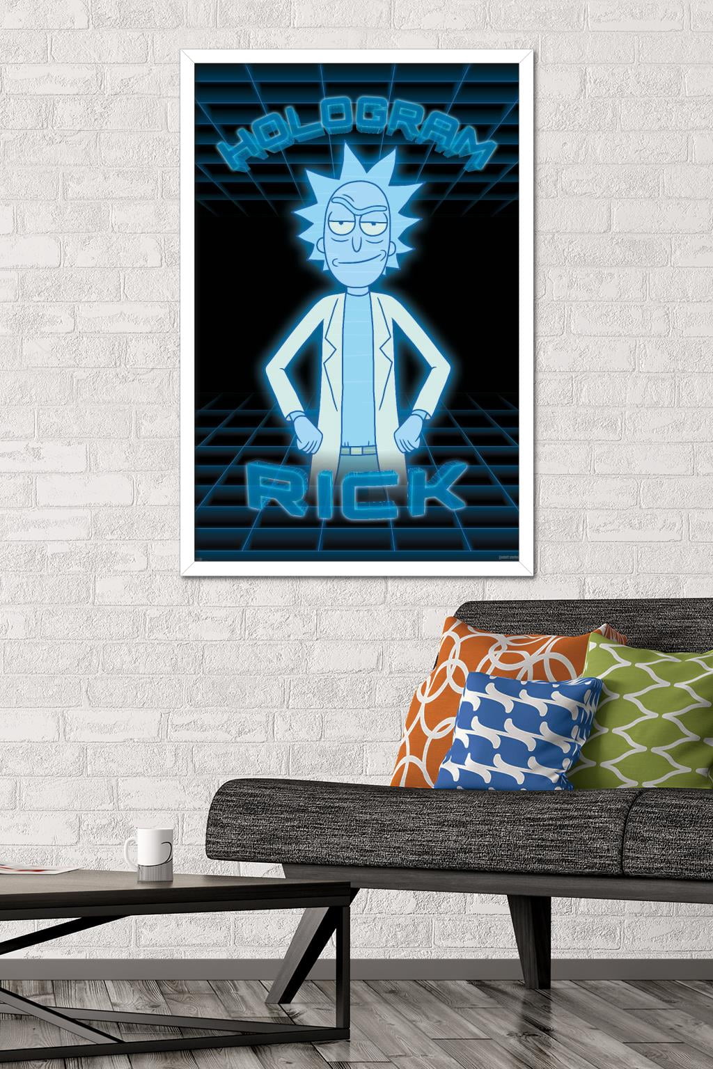 Rick And Morty - Hologram Rick Wall Poster, 22.375" x 34" Framed
