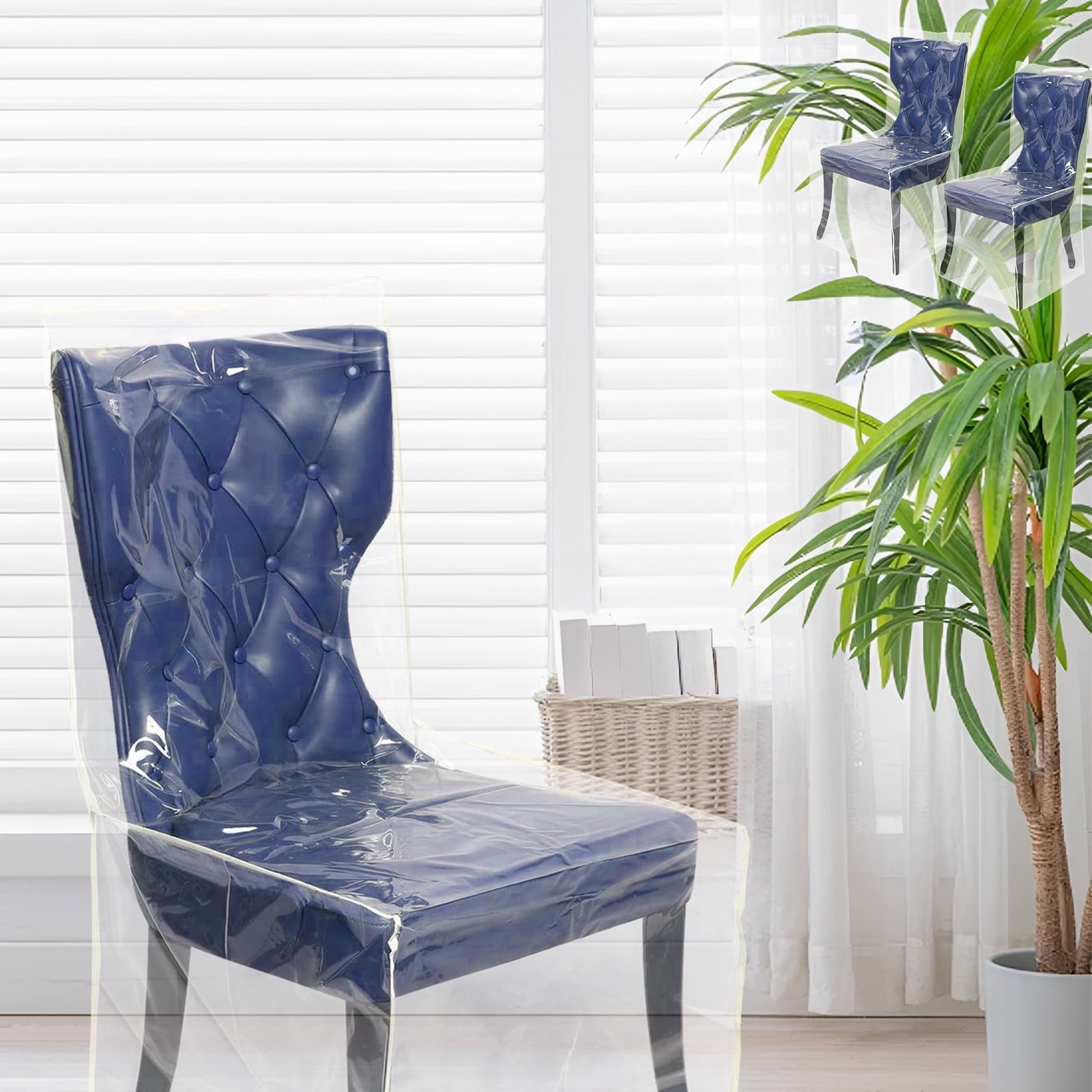 Clear plastic chair covers walmart sale