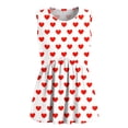 thumbnail image 2 of Craaazy Women's Loose Fit Heart Print Sleeveless Round Neck Pleated Blouse Elegant Casual Top, 2 of 6