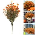 thumbnail image 4 of Artificial Fall Mums Bouquet for Outdoors - 12 Branch Faux Chrysanthemum Flowers for Autumn Thanksgiving Porch, Front Door, Garden, Home Decor, Fall Flowers Artificial for Decoration Harlik, 4 of 9